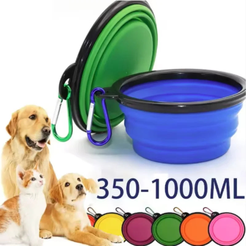 Ciotola Pieghevole Da Viaggio In Silicone Per Cani e Gatti